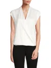 Calvin Klein Women's Textured Extended Sleeve Blouse In Cream