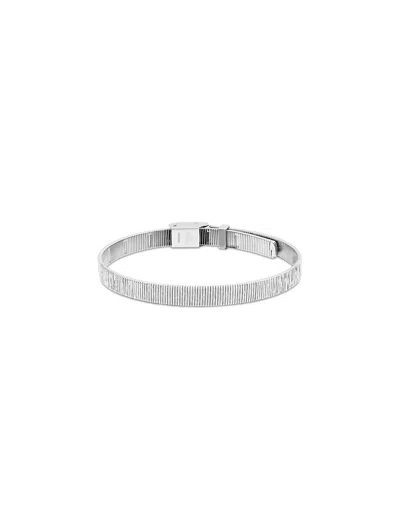 Calvin Klein Women's Textured Linear Bracelet In Silver