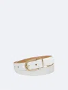 Calvin Klein Women's Textured Round Buckle Belt