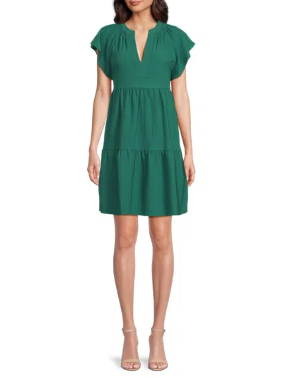 Calvin Klein Women's Textured Tiered Minidress
