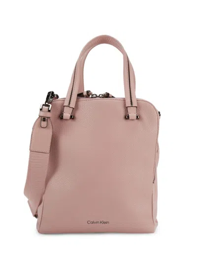 Calvin Klein Women's Textured Top Handle Bag In Pink
