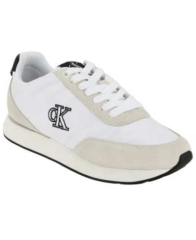 Calvin Klein Women's Tollyn Suede Lace-up Sneakers In White