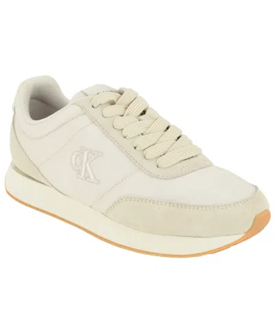 Calvin Klein Women's Tollyn Suede Lace-up Sneakers In Neutral