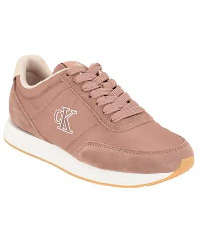 Calvin Klein Women's Tollyn Suede Lace-up Sneakers In Pink