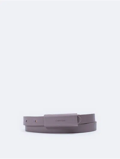 Calvin Klein Women's Tonal Logo Slim Belt In Purple