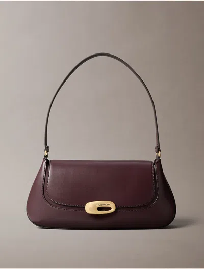 Calvin Klein Women's Top Flap Shoulder Bag In Brown
