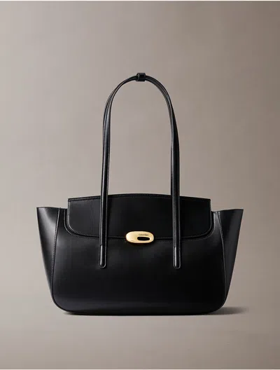 Calvin Klein Women's Top Flap Tote Bag In Black