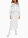Calvin Klein Women's Transparent Windbreaker Jacket In Bright White