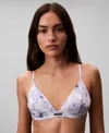 Calvin Klein Lined Triangle Bralette In Multi