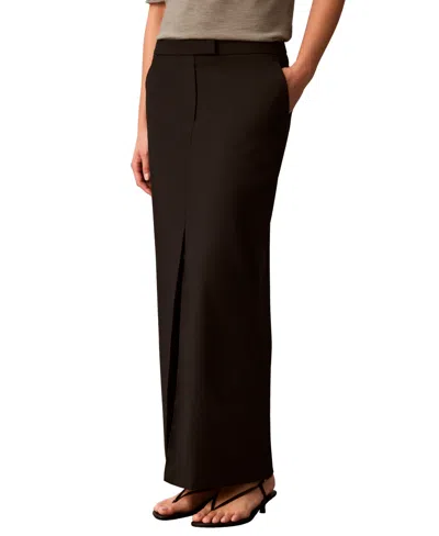 Calvin Klein Women's Tropical Bi-stretch Pencil Skirt In Brown