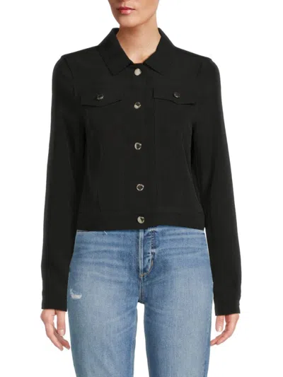 Calvin Klein Women's Trucker Jacket In Black