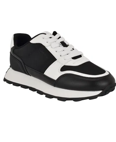 Calvin Klein Women's Tulay Casual Round Toe Sneakers In Black,white