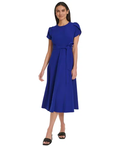 navy blue dress for baby girl Calvin Klein Women's Tulip Sleeve A-line Midi Dress, Meadow, 14 : Buy  Online at Best Price in KSA