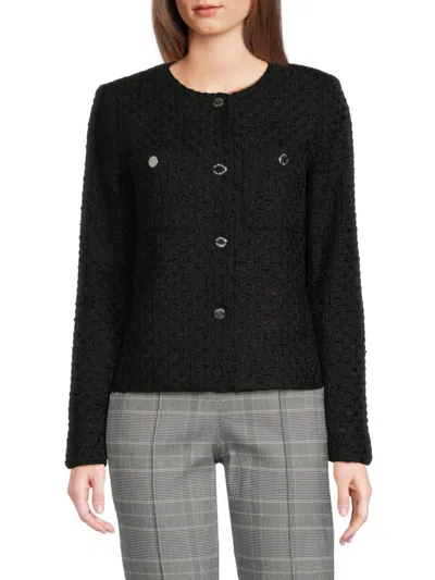 Calvin Klein Women's Tweed Jacket In Black