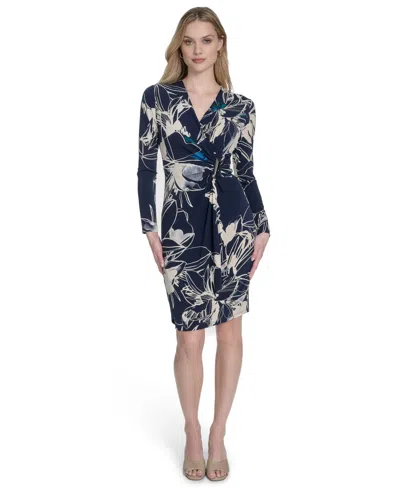 Calvin Klein Women's Twisted Long-sleeve Sheath Dress