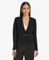 Calvin Klein Women's Two-button Sweater Blazer In Black