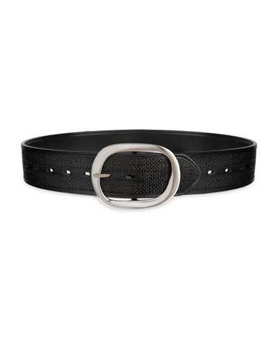 Calvin Klein Women's Two-in-one Reversible Oversized Statement Buckle Belt