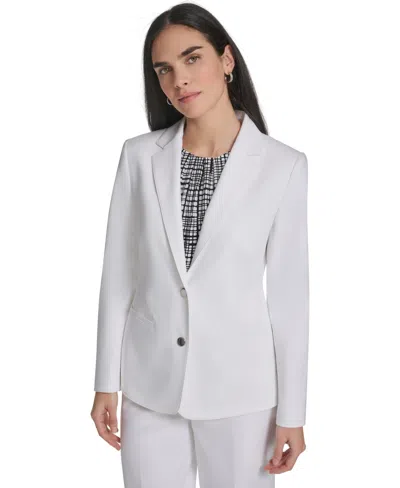 Calvin Klein Women's Two-button Jacket In White