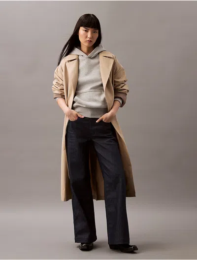 Calvin Klein Women's Ultra High Rise Wide Leg Fit Jeans In Blue