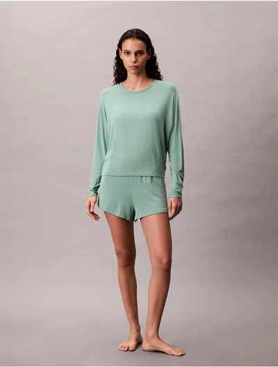 Calvin Klein Women's Ultra-light Lounge Dolman T-shirt In Green