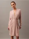 Calvin Klein Women's Ultra Light Modal Lounge Robe In Summer Taupe