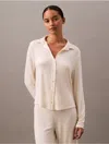 Calvin Klein Women's Ultra Soft Modal Button-down Shirt