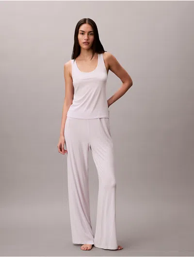 Calvin Klein Women's Ultra Soft Modal Drop Needle Tank Top In White