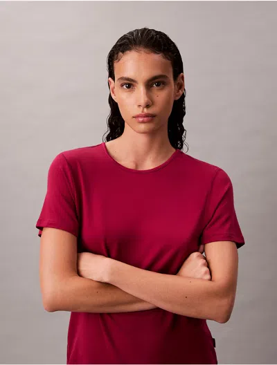 Calvin Klein Women's Ultra Soft Modal Relaxed T-shirt In Burgundy