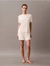 Calvin Klein Women's Ultra Soft Modal Relaxed T-shirt In Ivory