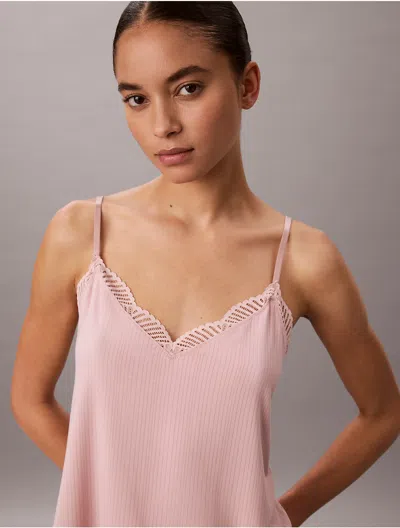 Calvin Klein Women's Ultra Soft Modal Rib Lace Cami In Subdued