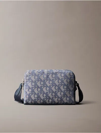 Calvin Klein Women's Ultralight Double Zip Crossbody Bag In Blue