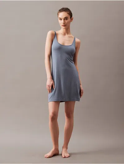 Calvin Klein Women's Ultra-light Lounge Chemise In Blue
