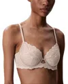 Calvin Klein Women's Sensual Stretch Lace Unlined Full-coverage Bra Qf8120 In Cedar