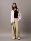 Calvin Klein Women's Utility Canvas Cargo Pant In Eucalyptus