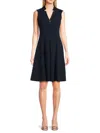Calvin Klein Sleeveless A-line Dress In Indigo