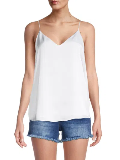 Calvin Klein Women's V-neck Slip Top In White