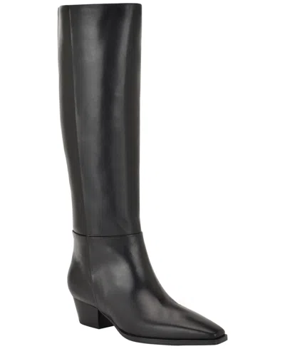 Calvin Klein Varcey Knee High Boot In Black