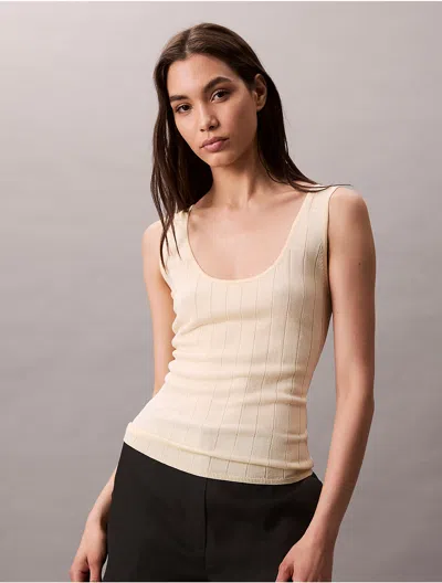 Calvin Klein Women's Viscose Blend Ribbed Tank Top