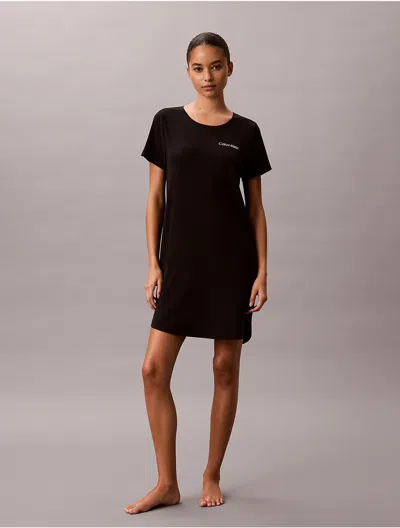 Calvin Klein Women's Viscose Cotton Blend Night Shirt In Brown