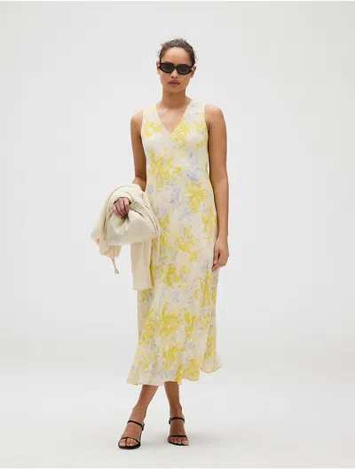 CALVIN KLEIN WOMEN'S VISCOSE PRINT SLEEVELESS MIDI DRESS