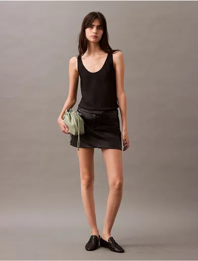 Calvin Klein Black Ribbed Tank Top