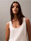 Calvin Klein Women's Viscose Twill Tank Top In Vanilla Ice