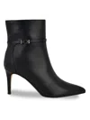 Calvin Klein Women's Vivera 75mm Faux Leather Pointed-toe Booties In Black
