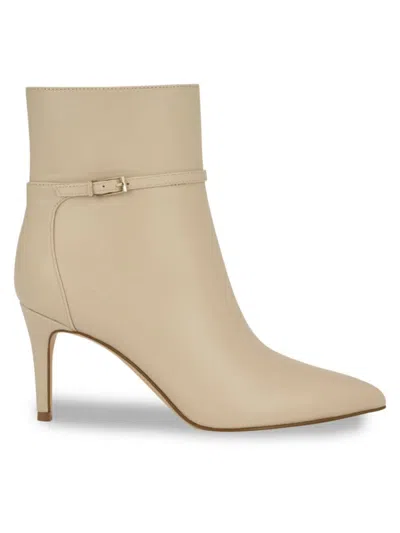 Calvin Klein Women's Vivera 75mm Faux Leather Pointed-toe Booties In Neutral
