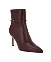 Calvin Klein Women's Vivera Pointy Toe Stiletto Heel Dress Booties In Dark Red