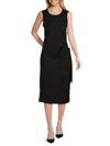 Calvin Klein Women's Waist Tie Midi Dress In Black