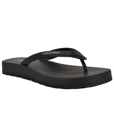Calvin Klein Women's Waves Flat Thong Sandals
