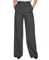 Calvin Klein Women's Whitney Button Front Wide Leg Pants In Tin