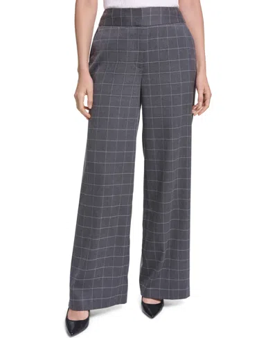Calvin Klein Women's Whitney Pant High-rise Wide-leg Pants In Multi