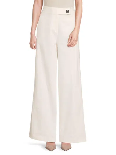 Calvin Klein Women's Wide-leg Buckle-waist Pants